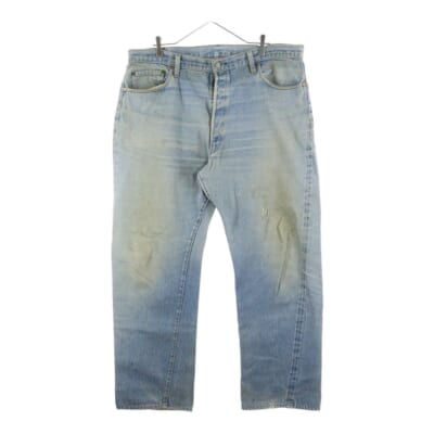 80s VINTAGE 501 スモールe 赤耳 ボタン裏刻印524 ボタンフライデニムパンツ インディゴ Bランク