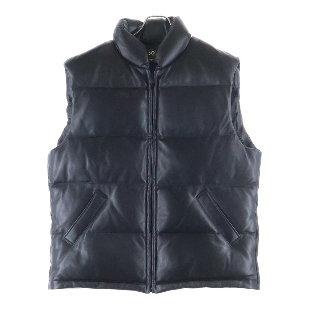 シープスキン レザーダウンベスト ジャケット ブラック 782-351002 Aランク