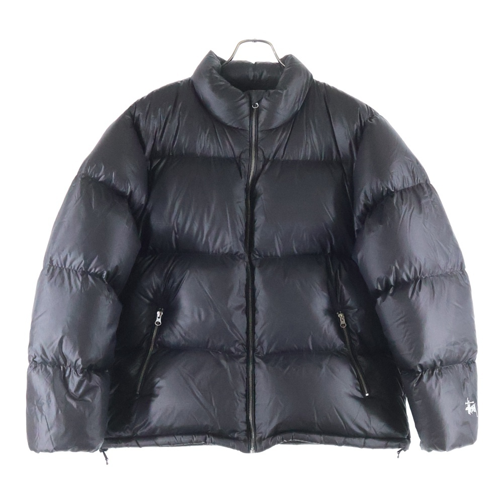 Down puffer parachute ナイロン パファー パラシュート ダウンジャケット チャコールグレー Bランク
