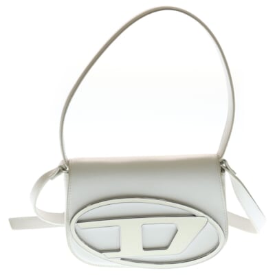 1DR レザークロスボディーバッグ ショルダーバッグ ホワイト X08396 PR818 Bランク