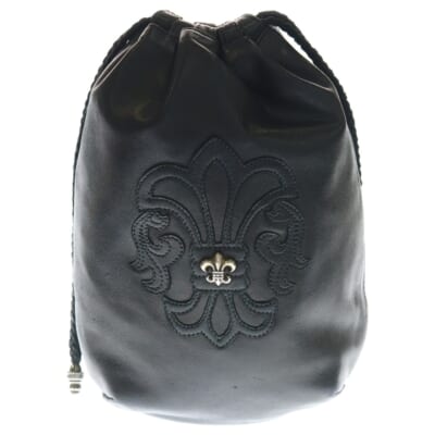 DRW STRNG SACK BS BSフレアドローストリングサックレザー巾着 ハンドバッグ ブラック Bランク