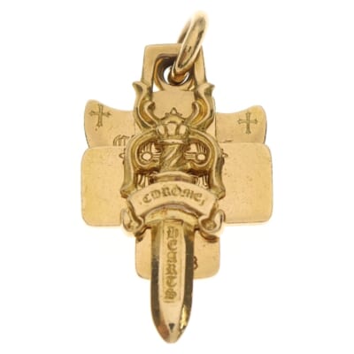 22K OLD 3 TRINKETS オールド3トリンケッツ ネックレストップ ゴールド Bランク