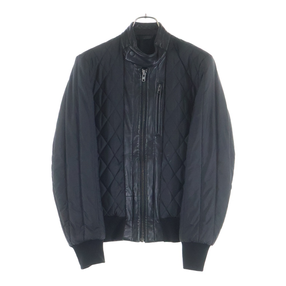 キルティング レザージャケット ブルゾン ブラック Bランク