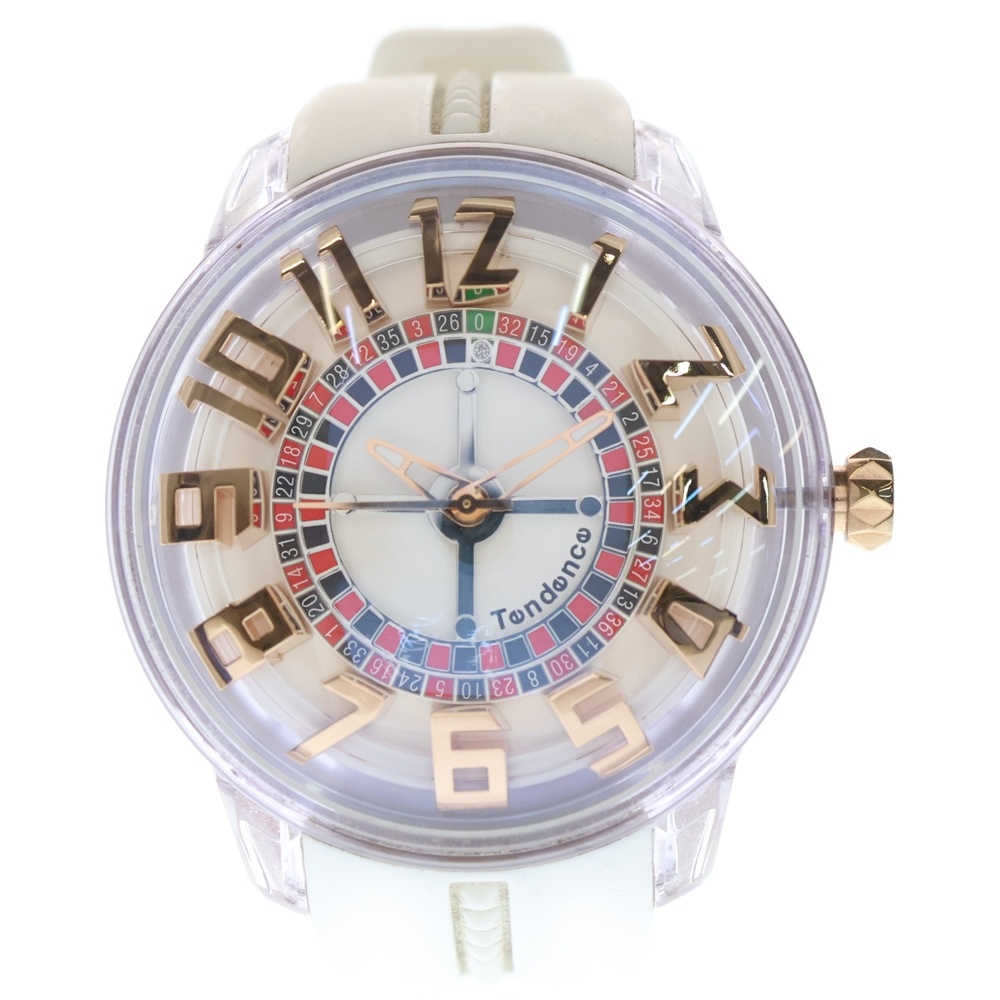 King Dome TY023003 キングドーム クリア クォーツウォッチ 腕時計 ホワイト Bランク