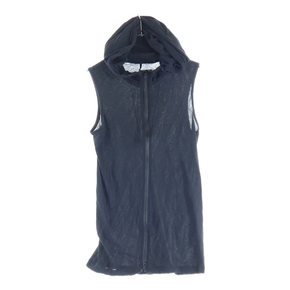 ノースリーブ フーデッド ジップアップパーカー フーディ ブラック ND-T19-081 Bランク