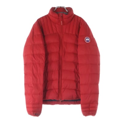 BROOKVALE JACKET 5500M 袖ロゴワッペン刺繍 ジップアップダウンジャケット レッド Bランク