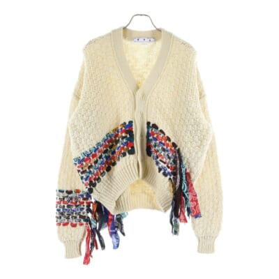 20AW Paisley Detailed Cardigan ペイズリーデティールドカーディガン アイボリー OMHB008F20KNI001 Aランク