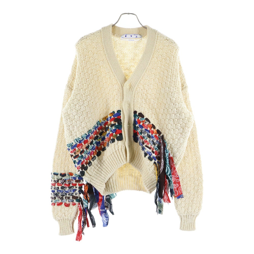 20AW Paisley Detailed Cardigan ペイズリーデティールドカーディガン アイボリー OMHB008F20KNI001 Aランク