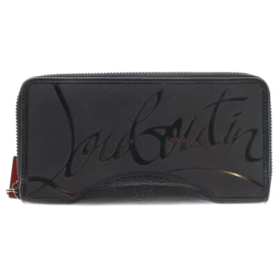 Panettone パネトーネ ラバー切替レザーロングウォレット 長財布 ブラック/レッド 3195051 H734 Bランク