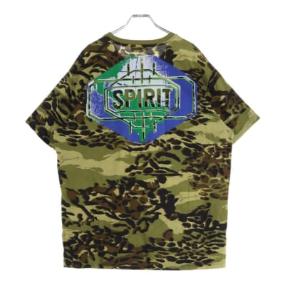 SPIRIT S/S Tee BM70V012P5 バックプリントクルーネック半袖Tシャツカットソー カモ Bランク