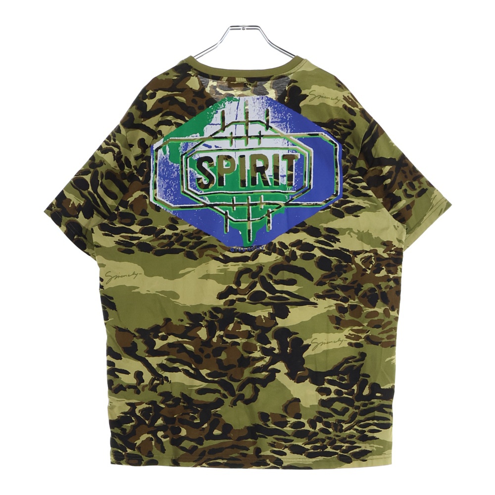 SPIRIT S/S Tee BM70V012P5 バックプリントクルーネック半袖Tシャツカットソー カモ Bランク