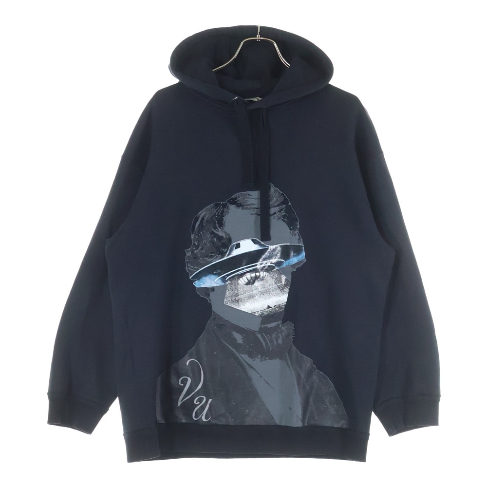 19AW ×UNDERCOVER UFO FACE PRINT HOODIE SV0MF07A5PH アンダーカバー プルオーバーパーカー フーディ ブラック Bランク
