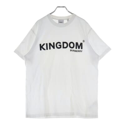 KINGDAM Logo Print Tee 8010438 キングダムロゴプリントクルーネック半袖Tシャツカットソー ホワイト Aランク