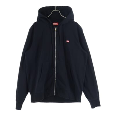 Cotton Jersey Zip Hoodie A14833 コットンジャージー ジップアップパーカー フーディ ブラック Bランク