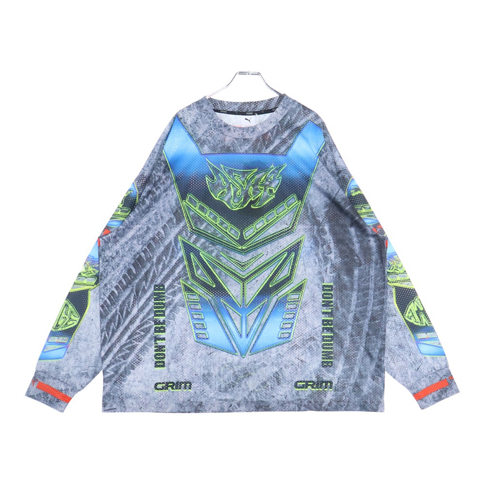 ×A$AP Rocky MOTO ARMOR LS TEE ×エイサップロッキー 総柄 クルーネック長袖Tシャツカットソー マルチカラー 633393‐02 Sランク