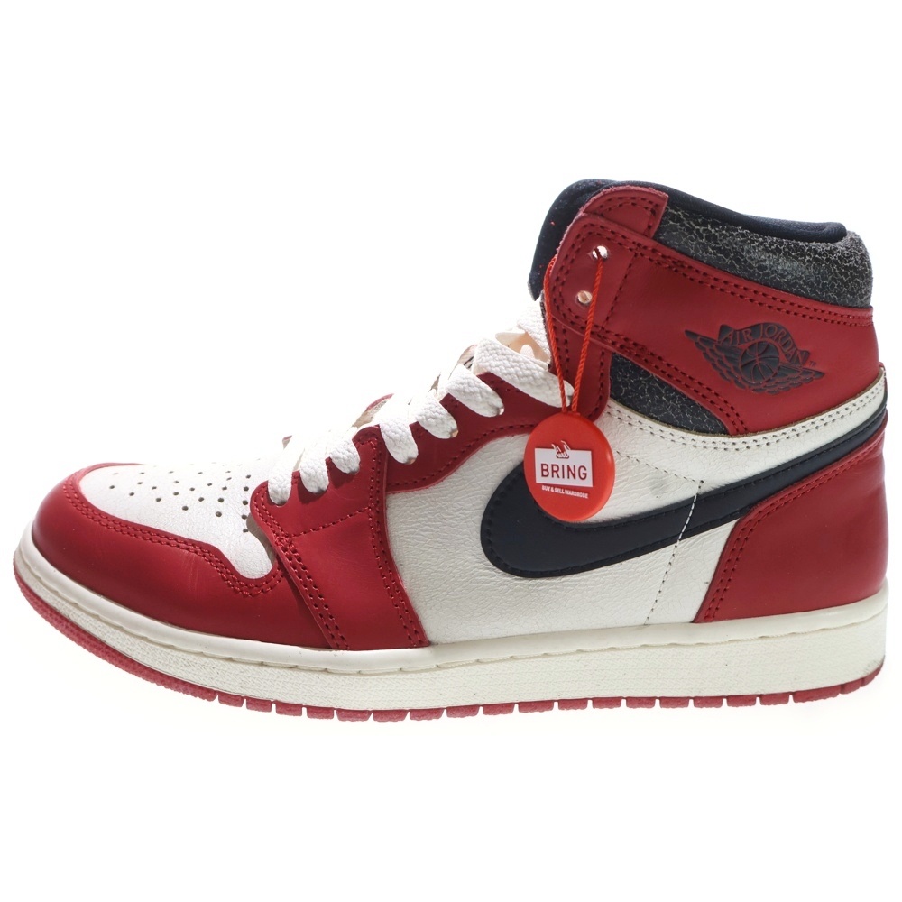 AIR JORDAN 1 エアジョーダン1 シカゴ ロストアンドファウンド ハイカットスニーカー レッド UK8.5/26.5cm DZ5485-612 Bランク