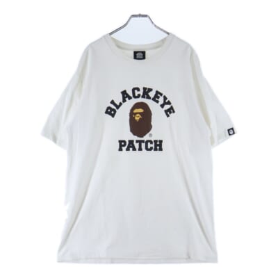 ×BlackEyePatch 001TEK231901C ブラックアイパッチ フロントロゴプリント クルーネック半袖Tシャツカットソー ホワイト Bランク