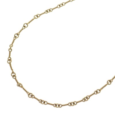 22K NECKCHAIN T18 ツイストチェーンネックレス 18inch ゴールド BCA014 Bランク