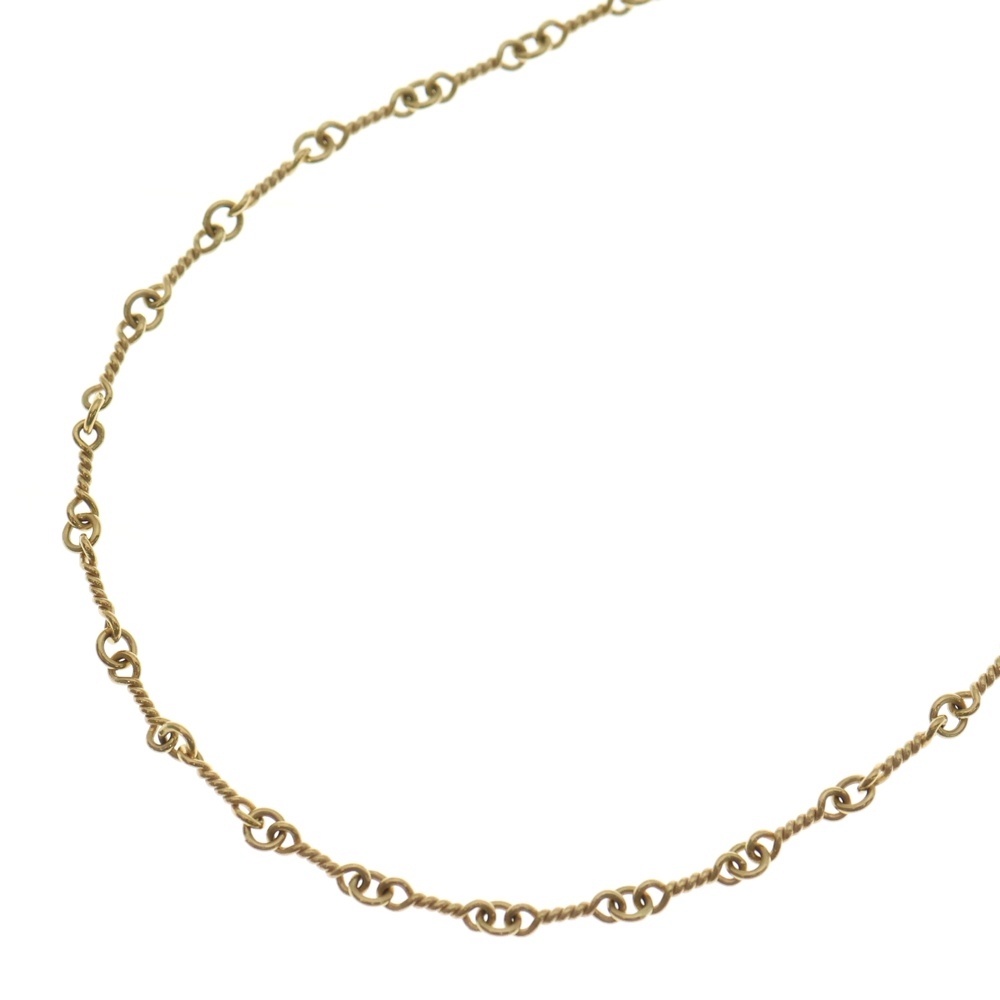 22K NECKCHAIN T18 ツイストチェーンネックレス 18inch ゴールド BCA014 Bランク