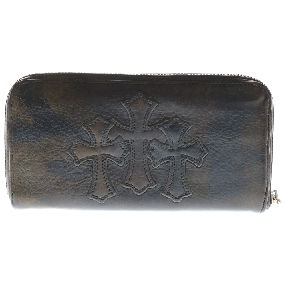 REC F ZIP 3セメタリー クロスパッチ ラウンドファスナーウォレット 迷彩 カモフラ 長財布 ブラウン BCA368 Bランク