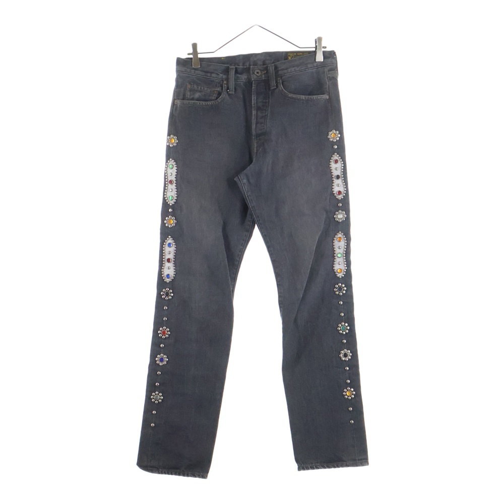 Studs Denim Pants EK-1243 スタッズデニムパンツ ジーンズ グレー Bランク