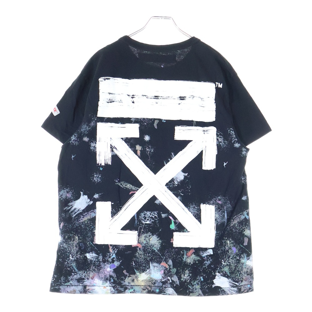 21SS ギャラクシー ブラッシュド アロー バックロゴプリント クルーネック半袖Tシャツ  OMAA002S20JER001 Bランク