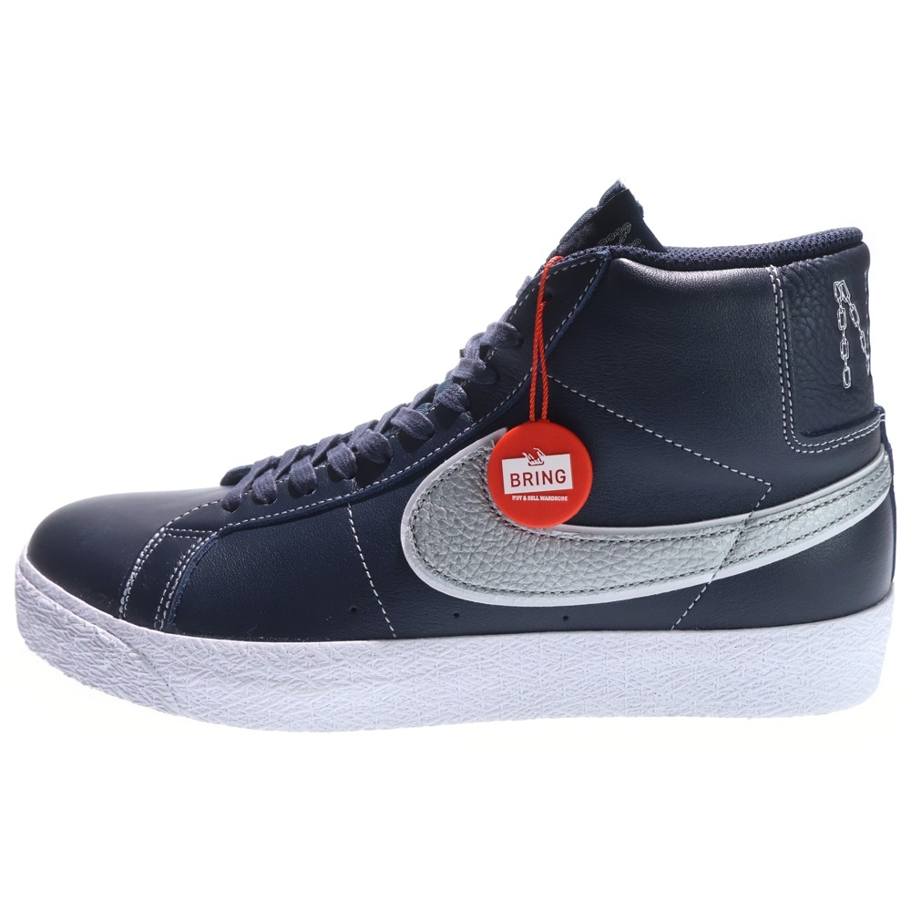 ×Mason Silva ZOOM BLAZER MID MS QS DZ7260-400 メイソン シルバ ズーム ブレザー ミッドカットスニーカー ネイビー US9.5/27.5cm Sランク