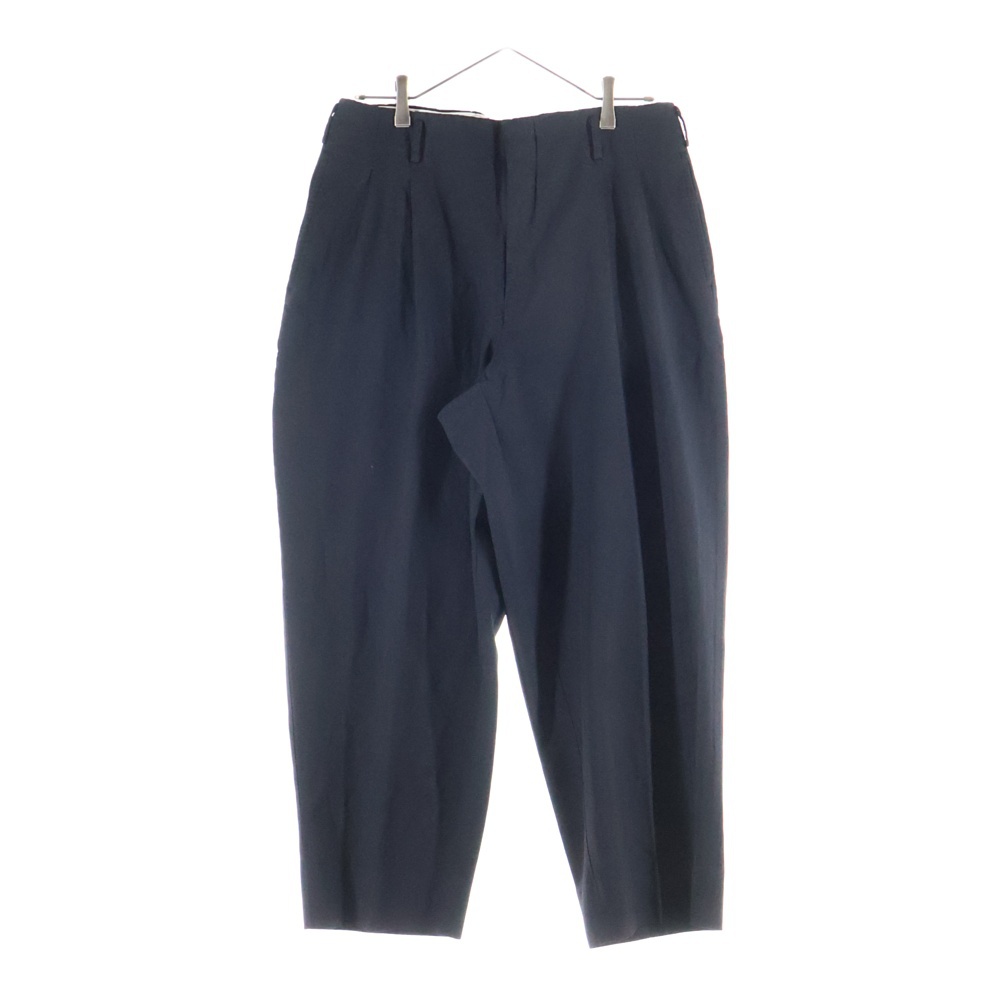 20SS 1タックポリ縮絨 スラックスパンツ ブラック PE-P026 Bランク