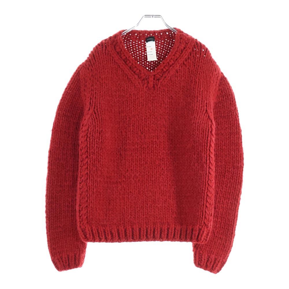 PULLOVER ローゲージニット 厚手セーター レッド Bランク