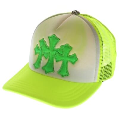 Triple Cross Patch Trucker Cap トリプルクロスパッチ メッシュ ベースボール キャップ グリーン/ホワイト Cランク