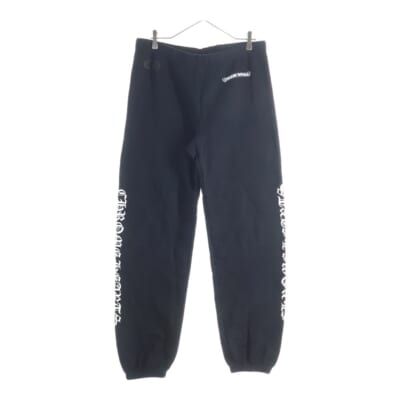 SWTSHRT PANTS フロントスクロールラベル サイドロゴ プリント スウェットパンツ ブラック Bランク