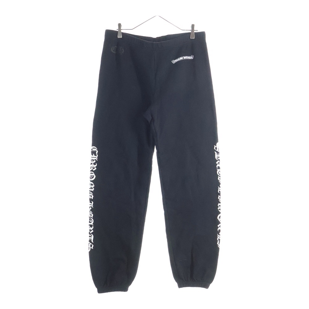 SWTSHRT PANTS フロントスクロールラベル サイドロゴ プリント スウェットパンツ ブラック Bランク