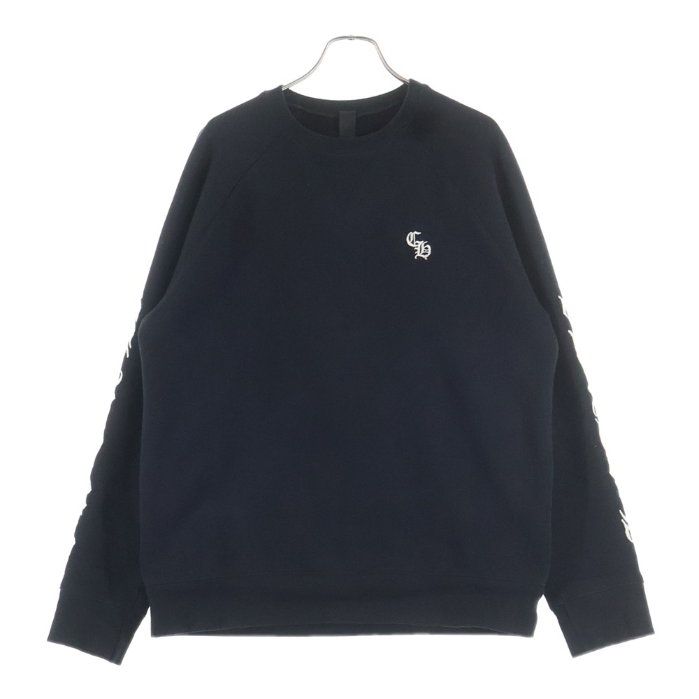 YNOT SLO RIDE SWEATSHIRT ワイノットスロースライド ロゴ刺繍スウェットトレーナー ブラック Bランク