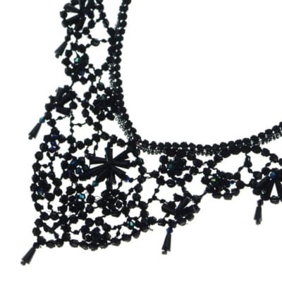 25SS ビーズンネックレス ブラック UC1EN03 Sランク