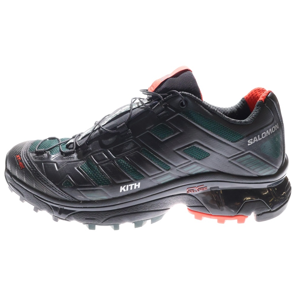 ×KITH ローカットスニーカーブラック/グリーン US9/27cm 477723 Bランク