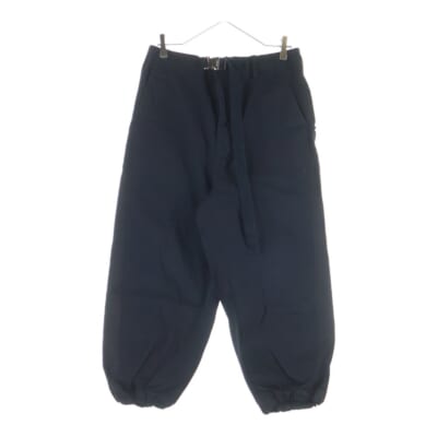 21SS Cotton Oxford Pants ベルト付き コットン ジョガーパンツ ブラック 21-02535M Bランク