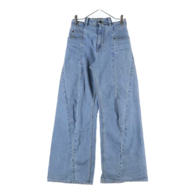 再構築ドッキングワイドデニムパンツ インディゴブルー S51LA0126 S30617 Bランク