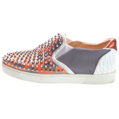 ローラーボート スリッポン スタッズスニーカー シューズ オレンジ Aランク