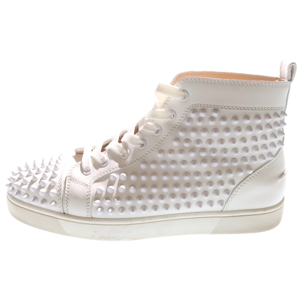 スタッズ付き ハイカットシューズ スニーカー ゴールド/ホワイト Bランク