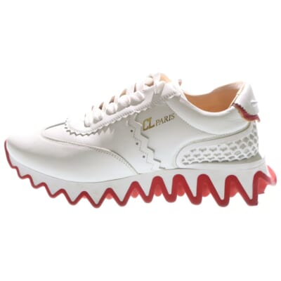 LOUBISHARK ルビシャーク ローカットスニーカー シューズ ホワイト/レッド Bランク