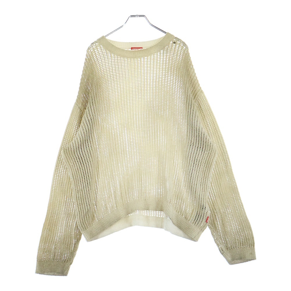 K-SKUAT メッシュ クルーネックニット セーター べージュ A17868 Bランク