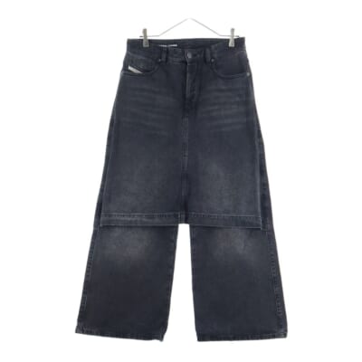 マインデニム テーパード デニム パンツ ブラック FPK109-80-342-10