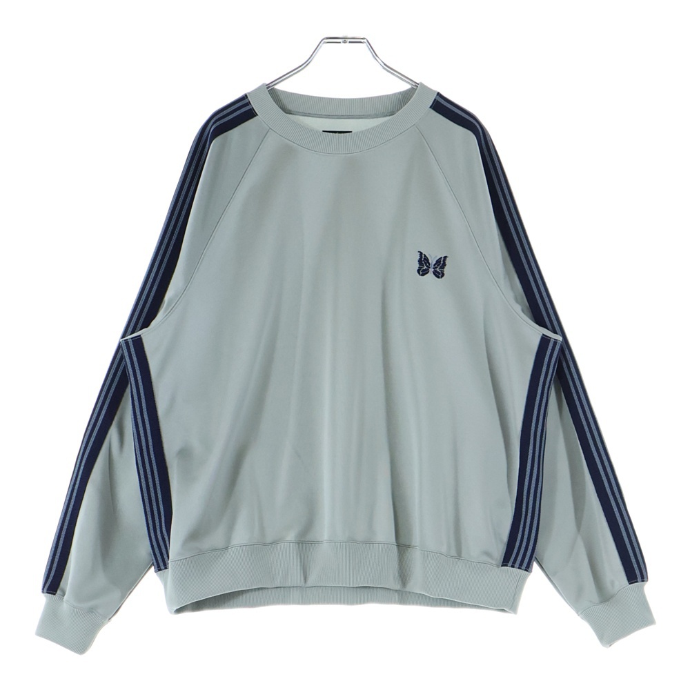 STUDIOUS別注 パピヨン刺繍 クルーネック 長袖Tシャツ カットソー グレー MR434 Aランク