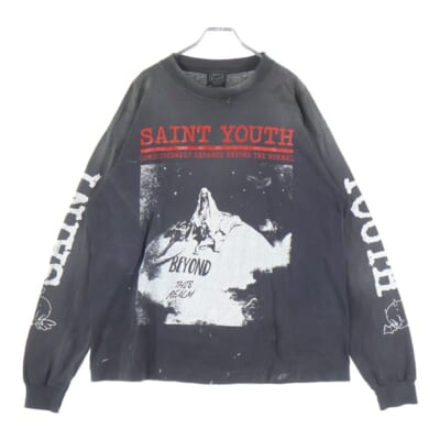 25AW SAINT YOUTH L/S TEE セイント ユース クルーネック 長袖Tシャツ カットソー グレー SM-HR1--0000-032 Bランク