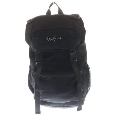 YY SIGNATURE NYLON BACKPACK シグネチャー ナイロン フロント刺繍 バックパック ブラック I19-943-1-03 Bランク
