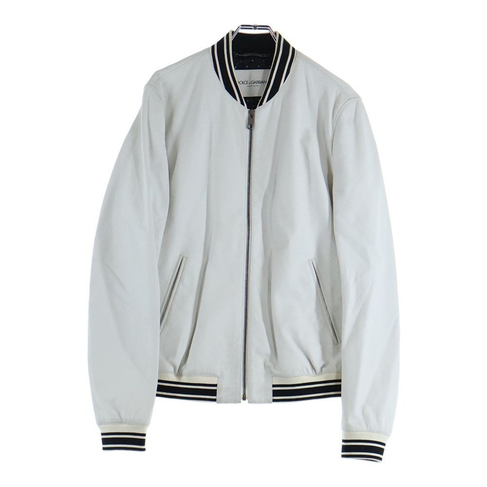 ラムレザー ブルゾンジャケット ホワイト G9FS1L/GE213-B Bランク