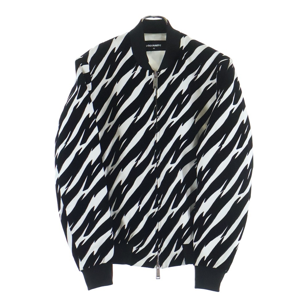 ゼブラ柄 ブルゾンジャケット ブラック/ホワイト S74AM0704 S47280 Bランク