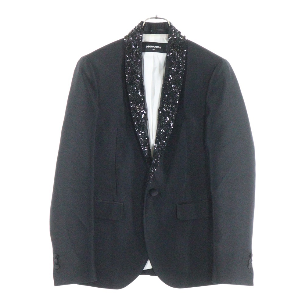 スパンコールカラー テーラードジャケット ブラック S71BN0647 S41290 Bランク