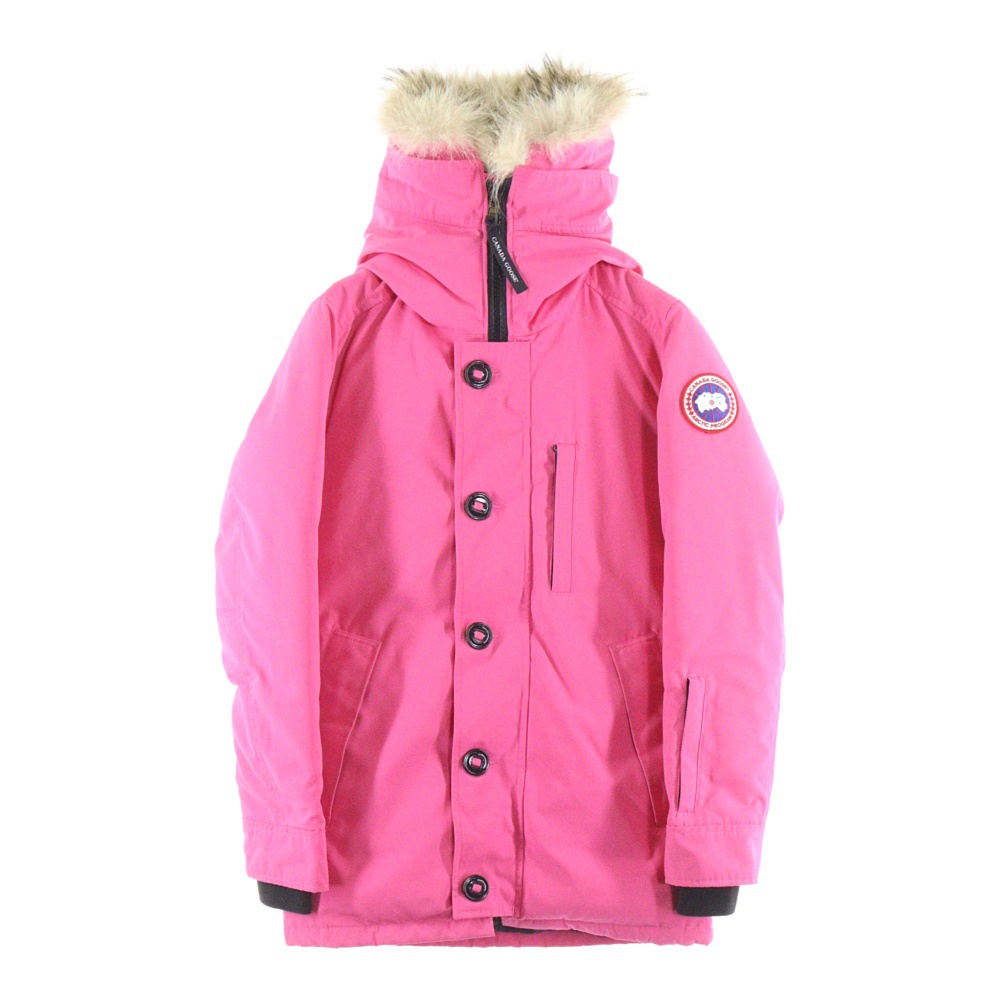 JASPER PARKA ジャスパーパーカー コヨーテファー フーデッドジップアップダウンジャケット ピンク 68F8490 Aランク