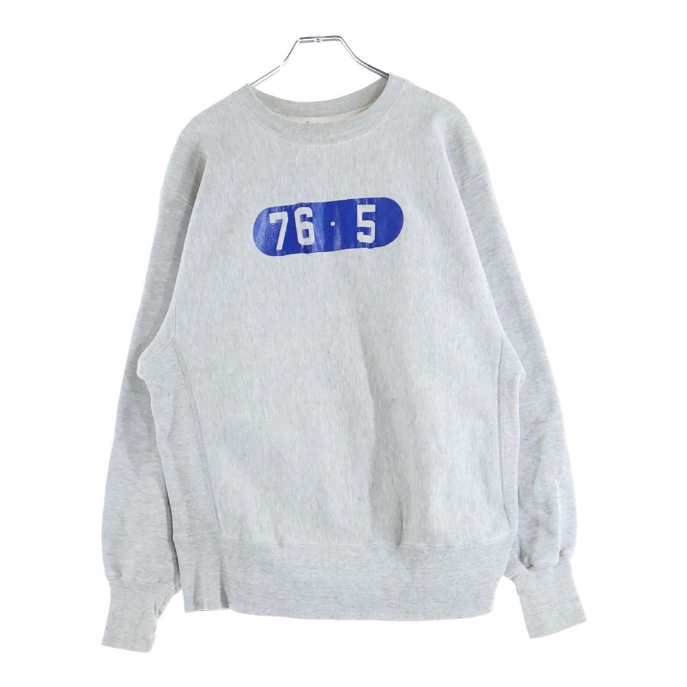 70S REVERSE WEAVE SWEAT リバースウィーブ スウェット 単色タグ ベタプリ カプセル グレー Bランク